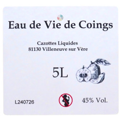 Eau de vie de Coings (45%) - Cazottes