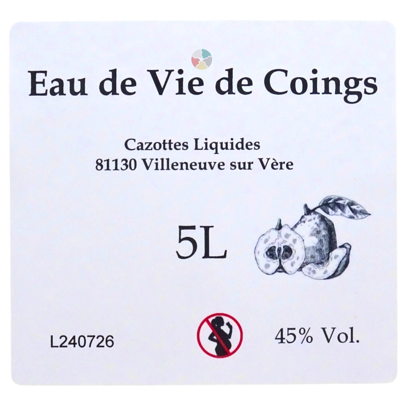 Eau de vie de Coings (45%) - Cazottes