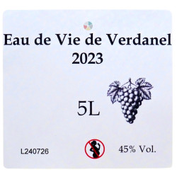 Eau de vie de Verdanel 2023 (45%) - Cazottes
