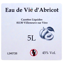 Eau de vie d'Abricot (45%) - Cazottes