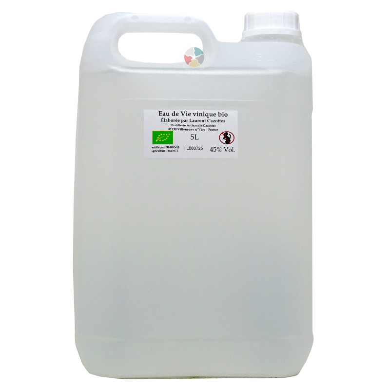 Eau de Vie bio de Marc de raisins (5l) - Cazottes Eau de Vie bio de Marc de raisins (5l) - Cazottes