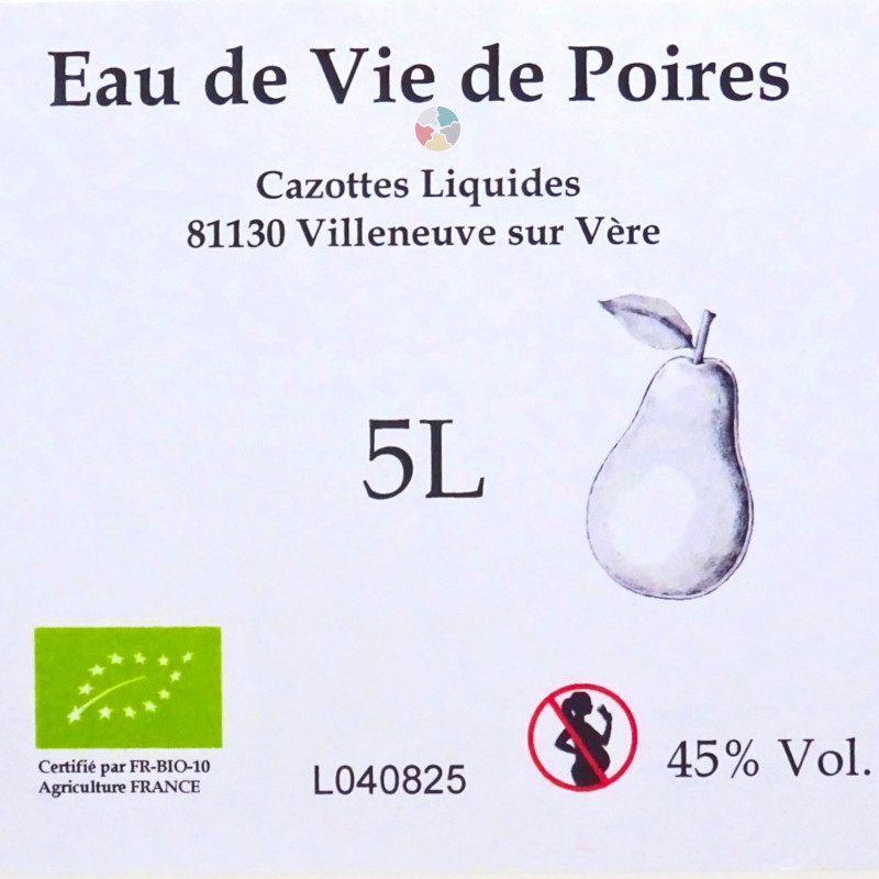 Eau de vie de Poires (45%) - Cazottes